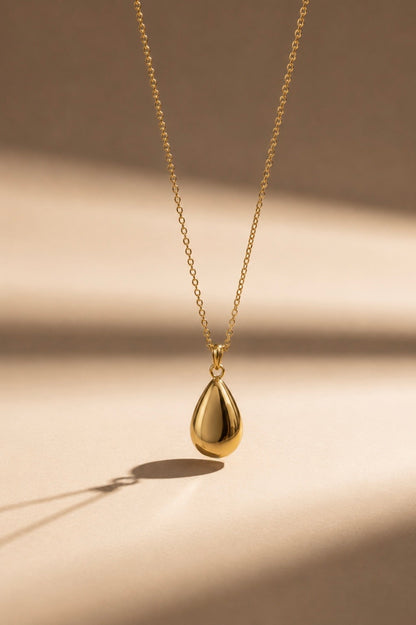 Collier diffuseur de parfum Elisa en acier inoxydable doré - Olfia